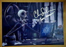 CHRIS SARANDON  ORIGINAL AUTOGRAPH W/COA, NIGHTMARE BEFORE CHRISTMAS 12X8