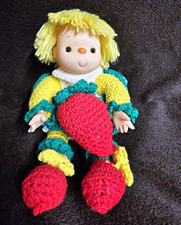 VIntage handmade crochet doll inspired by the 1980s Dumplin Designs picture