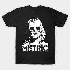 NEW METRIC BAND Short Sleeve Cotton Black All Size Shirt AL751 picture