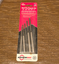 Mayhew Roll Pin Punch Set 62282 5-Piece Steel 1/8 5/32 3/16 7/32 1/4 picture