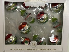 12 Beautiful Hand Painted Glass Ornaments  picture
