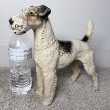 All Original  Antique Hubley Fox Terrier Cast Iron Dog Statue Sculpture Doorstop picture