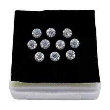 1 CT Natural White Diamond Round Cut 3mm 10 Pcs VVS1 D Grade Certified U09 picture