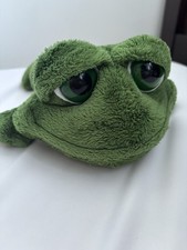 Vintage Russ Berrie Dermot The Frog Toad Big Eyes Green Plush Stuffed Toy 11