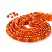 Natural Orange Carnelian Rondelle Beads 4 - 6mm 13'' Strand Healing Gemstone picture