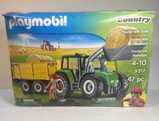 Playmobil Country Tractor With Trailer 9317. Sealed Box. Damaged Box picture