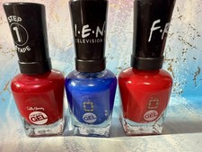 LOT3  Sally Hansen Gel Nail Polish Limited Edition FRIENDS Mad Woman Blue Red picture