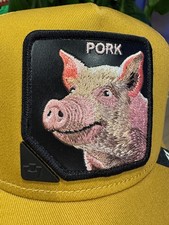 Goorin Bros Pork 1:10 Rare Mystery Series Hat NWT Yellow Pig Trucker Snapback picture