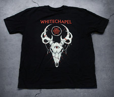 Vtg Whitechapel Band Deer Skull Cotton Black Full Size Unisex Shirt UR034 picture