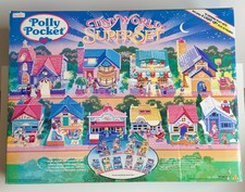 Rare 1994 Bluebird Polly Pocket Tiny World Super Set Toy Village Boxed Vintage picture