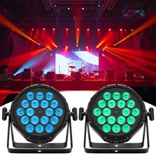 US 2PCS 270W Waterproof Outdoor 18x15W RGBWA+UV LED Par Light DMX Stage Lighting picture
