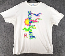 VTG South Beach Florida T Shirt Adult XL Short Sleeve Single Stitch Summer picture