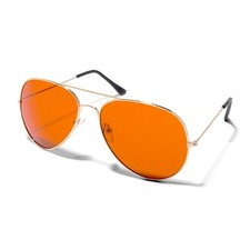 ShadyVEU Oversized Retro Metal Amber Tint Lens Aviator Mens Womens Sunglasses picture