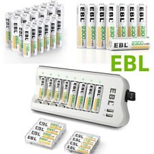 EBL Lot AA AAA Rechargeable Batteries 2800mAh 2300mAh 1100mAh 800mAh NI-MH US picture