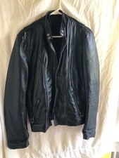 Vintage Brooks Leather Cafe Racer Motorcycle Jacket Orig Liner C&C Zip Size 38 picture