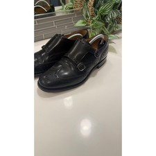 Church's Pitchford Black Leather Double Monk Strap Wingtip Brogue Shoes Mens 9 picture