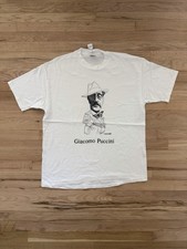 Vintage 90’s Giacomo Puccini Art by Steven Cragg Caricature Big Face Tee SIZE XL picture