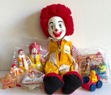 Vtg 1984 Ronald McDonald Plush Doll Plus McDonald’s Toy Lot 7-Pieces NOS Clean picture