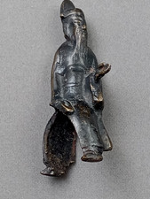 ANTIQUE ORIENTAL BRONZE Metal Figurine - 4.25