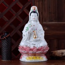 Ceramic Buddha ornaments temple Pray for peace Guanyin Buddha Statue Craft picture