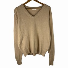 Vintage Astor One V-Neck Mens XL Sweater Pullover 100% Cashmere Luxury Soft picture