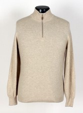 Brunello Cucinelli Cashmere 1/2 Zip Sweater - Beige - M - $1350 Retail picture