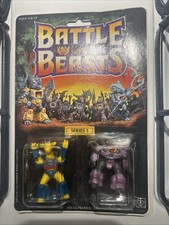 Hasbro 1987 Battle Beasts Series 1-#18 Rubberneck Giraffe & #17 Hardtop Tortoise picture