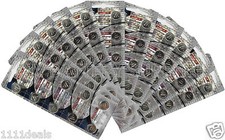 500 Maxell Batteries LR44 (A76, AG13) Alkaline Button Size Battery On Tear Strip picture