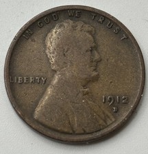 1912 D - Lincoln Wheat Penny - G/VG X-270 picture