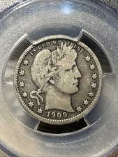 1909 O PCGS & CAC VG 10 Barber Quarter Very Nice - Original Example picture