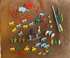 Lot Of 50+ Vintage CIRCUS Royal Plastics toys 40s-50s - with stands and discs picture