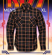 Dixon Flannel Company x KISS Men’s Plaid Flannel Button-Down Shirt XL picture