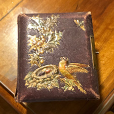 Antique Embossed Leather Cabinet Card Photo Album 1883 Albumen B&W 10 4x6 picture