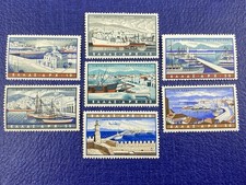 Greece 1958, Scott# C74-C80 Harbors Air post complete set Mint very light Hinge. picture
