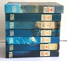 VINTAGE GROLIER LOT OF 7: THE BOOK OF KNOWLEDGE 'Age of Space' 1964-1969 + 1971 picture
