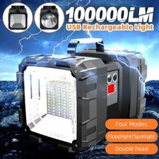 Super Bright LED Searchlight Rechargeable Handheld Spotlight Flashlight Portable picture