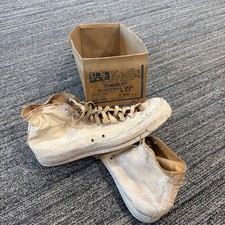 VTG Rare 50s US Pro-Keds Powerlift High-Top Basketball Sneakers With Box picture
