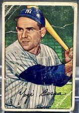 1952 Bowman #1 Yogi Berra New York Yankees HOF Low Grade Fair picture