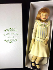 Maggie Made Dolls: Ivy Artist Felt Doll Blue Eyes Blonde Hair w/ Box 24/80 picture
