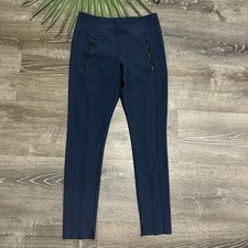 Athleta Stellar Tight Trouser Pants Size Small Blue Zippered Pockets 870815-01 picture