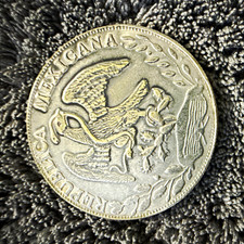 1882 Mexico 8 Reales Cap and Rays Mo 8R J.S. Silver .903 KM#377 picture