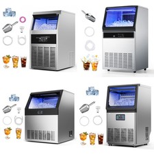 Uimoso 80/100/130/160/200/360lbs Commercial Ice Maker Built-in Ice Cube Machine picture