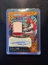 2020 Panini Chronicles Prizm Draft Picks CeeDee Lamb #4 Auto Jersey Orange /10 picture