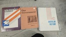 Vintage Americana School Books Lot of 3 History Classroom Decor Staging  picture