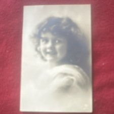 Antique VTG Beautiful child portrait original postcard format used early 1900’s picture