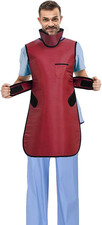 Radiation Xray Apron Shield Half Lead 0.5mmpb Red M with Thyroid Collar picture