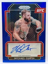 Michael Chiesa Signatures Auto Blue Prizm /49 - 2022 Panini Prizm UFC #SG-MCH P5 picture