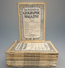 Complete WWI 1918 National Geographic Magazine Set w/BOTH(2)MAPS 12 Month Issues picture
