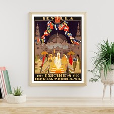 Seville Ibero-American Exposition 1929 Poster: Art Deco Spain World Fair Print picture