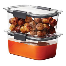 Rubbermaid Brilliance 4.7 Cup Medium Stain-Proof Food Storage Container,Set of 2 picture